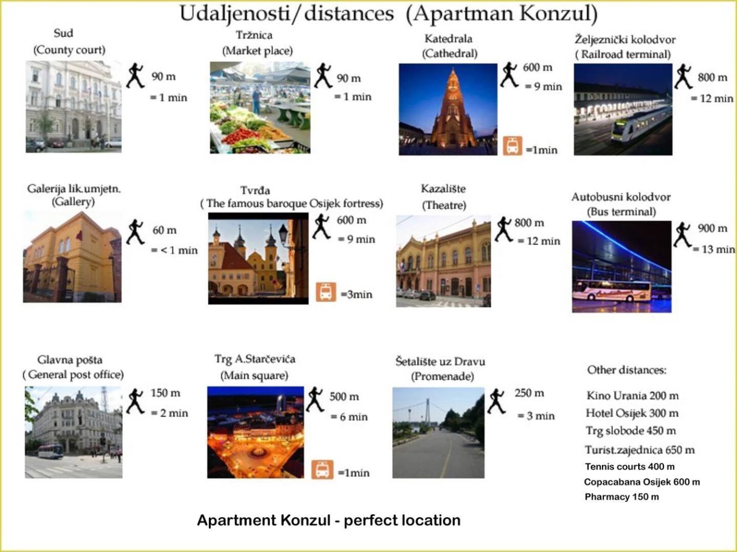 Konzul -Top Apartment, Strict Center, Parking Osijek Exterior photo
